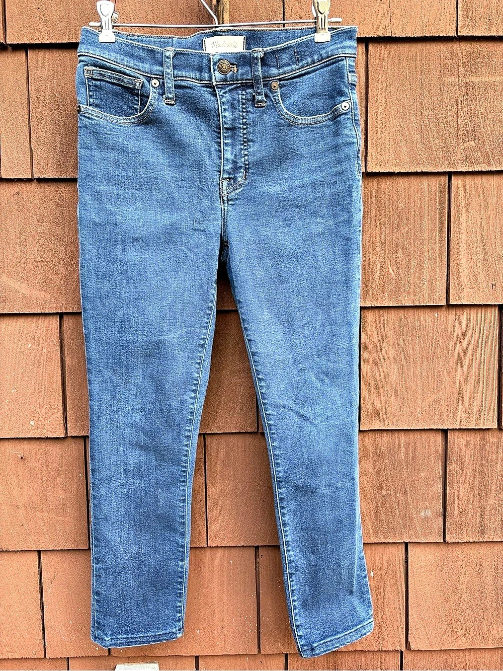 Madewell 9" Mid-Rise Skinny Jeans in Blue Waist 27